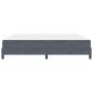 Preview: Boxspringbett mit Matratze Dunkelgrau 200 x 200 cm Samt