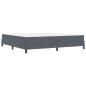 Preview: Boxspringbett mit Matratze Dunkelgrau 200 x 200 cm Samt