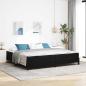 Preview: ARDEBO.de - Boxspringbett mit Matratze Schwarz 200 x 200 cm Samt
