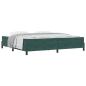 Preview: Boxspringbett mit Matratze Dunkelgrün 200 x 200 cm Samt