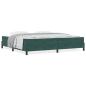 Preview: Boxspringbett mit Matratze Dunkelgrün 200 x 200 cm Samt