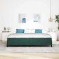 Preview: Boxspringbett mit Matratze Dunkelgrün 200 x 200 cm Samt