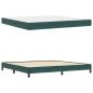 Preview: Boxspringbett mit Matratze Dunkelgrün 200 x 200 cm Samt