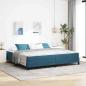 Preview: ARDEBO.de - Boxspringbett mit Matratze Dunkelblau 200 x 200 cm Samt