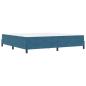 Preview: Boxspringbett mit Matratze Dunkelblau 200 x 200 cm Samt