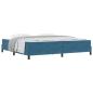 Preview: Boxspringbett mit Matratze Dunkelblau 200 x 200 cm Samt