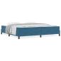 Preview: Boxspringbett mit Matratze Dunkelblau 200 x 200 cm Samt