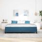 Preview: Boxspringbett mit Matratze Dunkelblau 200 x 200 cm Samt