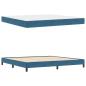 Preview: Boxspringbett mit Matratze Dunkelblau 200 x 200 cm Samt