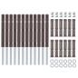 Preview: Schwebende Regalhalterungen 12 pcs Braun Ø14 x 210 mm Stahl