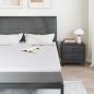 Preview: Kokosnuss Topper Weiß 140 x 190 cm Jacquard-Stoff