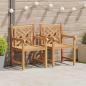 Preview: ARDEBO.de - Gartenstuhl 2 pcs Braun 58 x 60 x 90 cm Massives Teakholz
