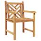 Preview: Gartenstuhl 2 pcs Braun 58 x 60 x 90 cm Massives Teakholz