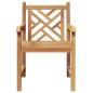 Preview: Gartenstuhl 2 pcs Braun 58 x 60 x 90 cm Massives Teakholz