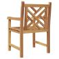 Preview: Gartenstuhl 2 pcs Braun 58 x 60 x 90 cm Massives Teakholz