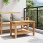 Preview: Couchtisch Braun 70 x 40 x 45 cm Massives Teakholz