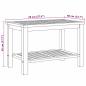Preview: Couchtisch Braun 70 x 40 x 45 cm Massives Teakholz