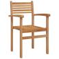 Preview: Garten Stapelstühle 4 pcs Braun 55.5 x 55.5 x 90 cm