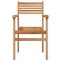 Preview: Garten Stapelstühle 4 pcs Braun 55.5 x 55.5 x 90 cm