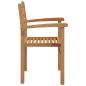 Preview: Garten Stapelstühle 4 pcs Braun 55.5 x 55.5 x 90 cm