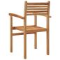 Preview: Garten Stapelstühle 4 pcs Braun 55.5 x 55.5 x 90 cm
