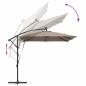 Preview: Sonnenschirm Taupe 249 x 249 x 250 cm Polyester und Aluminium