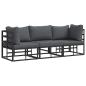 Preview: Gartenmöbel-Sets mit Kissen mit Kissen 3 pcs Schwarz und Anthrazit