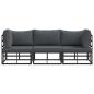 Preview: Gartenmöbel-Sets mit Kissen mit Kissen 3 pcs Schwarz und Anthrazit