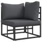 Preview: Gartenmöbel-Sets mit Kissen mit Kissen 3 pcs Schwarz und Anthrazit