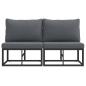Preview: Gartenmöbel-Sets mit Kissen mit Kissen 2 pcs Schwarz und Anthrazit