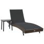 Preview: Liegestuhl mit Kissen -Person 2 pcs Braun 40 x 40 x 40,5 cm Poly Rattan