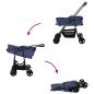 Preview: Faltbarer Haustierwagen Blau 81 x 47 x 99 cm Oxford Stoff