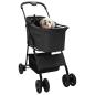Preview: Faltbarer Haustierwagen Schwarz 81 x 47 x 99 cm Oxford Stoff