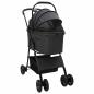 Preview: Faltbarer Haustierwagen Schwarz 81 x 47 x 99 cm Oxford Stoff