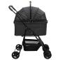 Preview: Faltbarer Haustierwagen Schwarz 81 x 47 x 99 cm Oxford Stoff