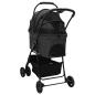 Preview: Faltbarer Haustierwagen Schwarz 81 x 47 x 99 cm Oxford Stoff