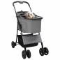Preview: Faltbarer Haustierwagen Grau 81 x 47 x 99 cm Oxford Stoff