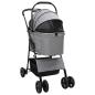 Preview: Faltbarer Haustierwagen Grau 81 x 47 x 99 cm Oxford Stoff