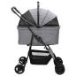Preview: Faltbarer Haustierwagen Grau 81 x 47 x 99 cm Oxford Stoff