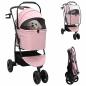 Preview: ARDEBO.de - Faltbarer Haustierwagen Rosa 78 x 54 x 101 cm Oxford Stoff