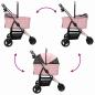 Preview: Faltbarer Haustierwagen Rosa 78 x 54 x 101 cm Oxford Stoff