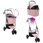 Preview: Faltbarer Haustierwagen Rosa 78 x 54 x 101 cm Oxford Stoff