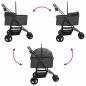 Preview: Faltbarer Haustierwagen Schwarz 78 x 54 x 101 cm Oxford Stoff