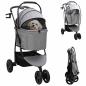 Preview: ARDEBO.de - Faltbarer Haustierwagen Grau 78 x 54 x 101 cm Oxford Stoff