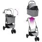 Preview: Faltbarer Haustierwagen Grau 78 x 54 x 101 cm Oxford Stoff