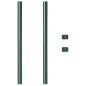 Preview: Zaunpfosten 2 pcs Grün 80 cm Pulverbeschichteter Stahl