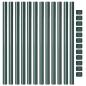 Preview: Zaunpfosten 12 pcs Grün 90 cm Pulverbeschichteter Stahl