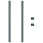 Preview: Zaunpfosten 2 pcs Grün 100 cm Pulverbeschichteter Stahl