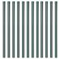Preview: Zaunpfosten 12 pcs Grün 110 cm Pulverbeschichteter Stahl