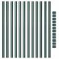 Preview: Zaunpfosten 12 pcs Grün 120 cm Pulverbeschichteter Stahl